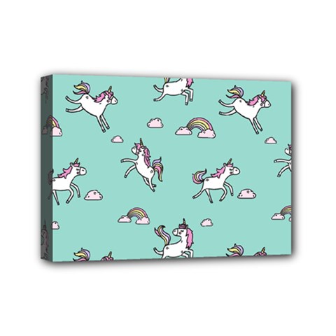 Unicorn Patterns Mini Canvas 7  X 5  (stretched) by Jancukart