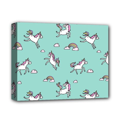 Unicorn Patterns Deluxe Canvas 14  X 11  (stretched) by Jancukart