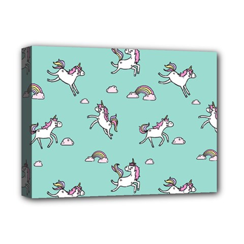 Unicorn Patterns Deluxe Canvas 16  X 12  (stretched)  by Jancukart