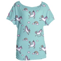 Unicorn Patterns Women s Oversized Tee by Jancukart