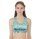 Unicorn Patterns Sports Bra with Border View1