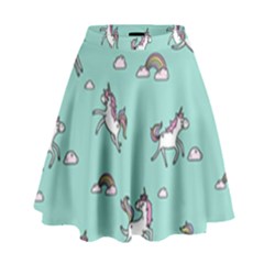 Unicorn Patterns High Waist Skirt