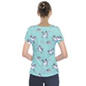 Unicorn Patterns Short Sleeve Front Detail Top View2