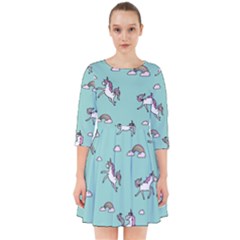 Unicorn Patterns Smock Dress