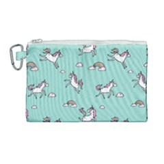 Unicorn Patterns Canvas Cosmetic Bag (large)