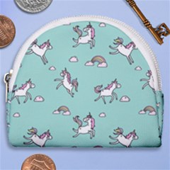 Unicorn Patterns Horseshoe Style Canvas Pouch