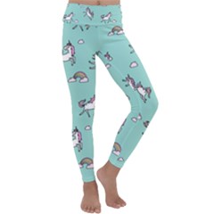 Unicorn Patterns Kids  Lightweight Velour Classic Yoga Leggings