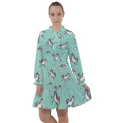 Unicorn Patterns All Frills Chiffon Dress