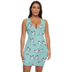 Unicorn Patterns Draped Bodycon Dress by Jancukart