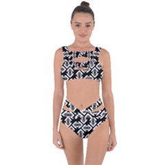 Background Pattern Bandaged Up Bikini Set 