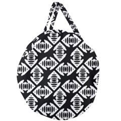 Background Pattern Giant Round Zipper Tote