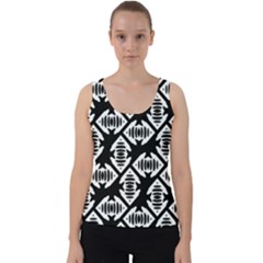 Background Pattern Velvet Tank Top