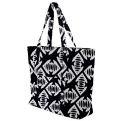 Background Pattern Zip Up Canvas Bag