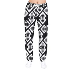 Background Pattern Women Velvet Drawstring Pants