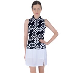 Background Pattern Women s Sleeveless Polo Tee