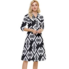 Background Pattern Classy Knee Length Dress