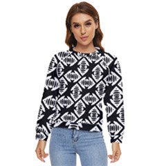 Background Pattern Women s Long Sleeve Raglan Tee