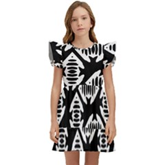 Background Pattern Kids  Winged Sleeve Dress