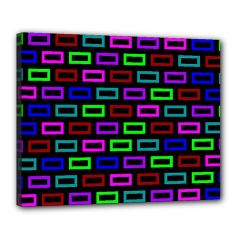 Colourful Bricks Pattern Colour Canvas 20  X 16  (stretched)