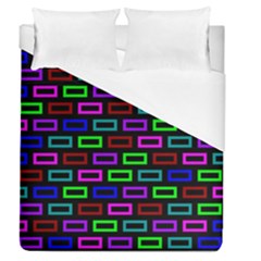 Colourful Bricks Pattern Colour Duvet Cover (queen Size)