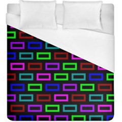 Colourful Bricks Pattern Colour Duvet Cover (king Size)