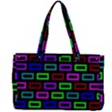 Colourful Bricks Pattern Colour Canvas Work Bag View2