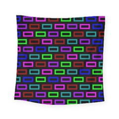 Colourful Bricks Pattern Colour Square Tapestry (small)