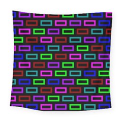 Colourful Bricks Pattern Colour Square Tapestry (large)