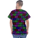 Colourful Bricks Pattern Colour Men s V-Neck Scrub Top View2