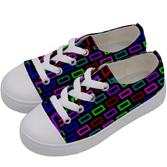 Colourful Bricks Pattern Colour Kids  Low Top Canvas Sneakers