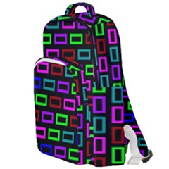 Colourful Bricks Pattern Colour Double Compartment Backpack by Jancukart