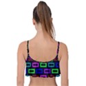 Colourful Bricks Pattern Colour Frill Bikini Top View2