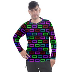 Colourful Bricks Pattern Colour Men s Pique Long Sleeve Tee