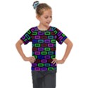 Colourful Bricks Pattern Colour Kids  Mesh Piece Tee View1