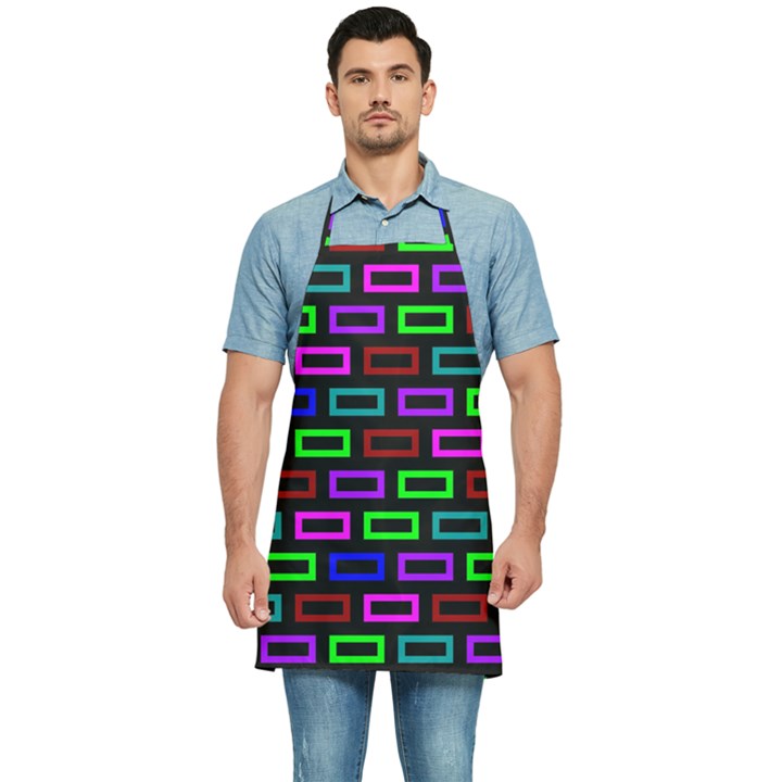 Colourful Bricks Pattern Colour Kitchen Apron