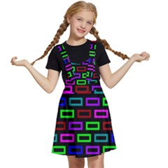 Colourful Bricks Pattern Colour Kids  Apron Dress by Jancukart