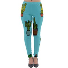 Succulents Teal Back Lightweight Velour Leggings by Jancukart