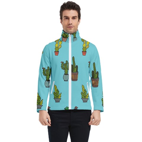 Succulents Teal Back Men s Bomber Jacket by Jancukart