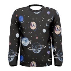 Cute-space Men s Long Sleeve Tee