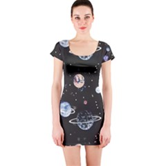 Cute-space Short Sleeve Bodycon Dress by Jancukart