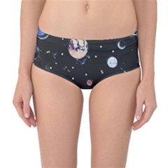 Cute-space Mid-waist Bikini Bottoms