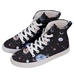 Cute-space Women s Hi-top Skate Sneakers