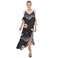 Cute-space Maxi Chiffon Cover Up Dress