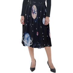 Cute-space Classic Velour Midi Skirt 