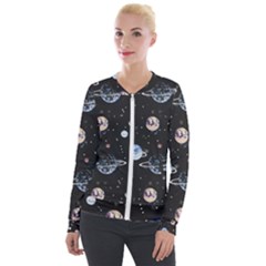 Cute-space Velvet Zip Up Jacket by Jancukart