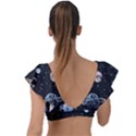 Cute-space Plunge Frill Sleeve Bikini Top View2