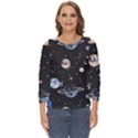 Cute-space Cut Out Wide Sleeve Top View1