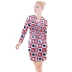 Space Pattern Colour Button Long Sleeve Dress by Jancukart