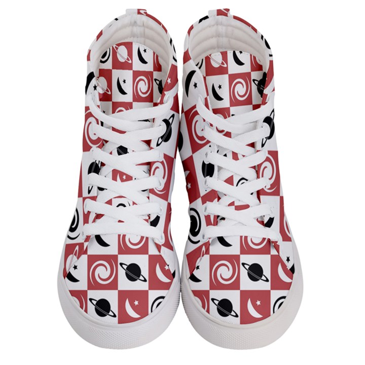 Space Pattern Colour Men s Hi-Top Skate Sneakers