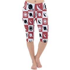 Space Pattern Colour Lightweight Velour Cropped Yoga Leggings